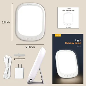 LASTAR Sun Light 10 000 LUX UV-Free Daylight Lamp with Memory Function 5 Adjustable Brightness Levels and 4 Timer Funtion Sunlight Lamp Compact Size for Winter Blues Wall Mountable Support Smart Plug Light White - LASTAR light therapy lamp