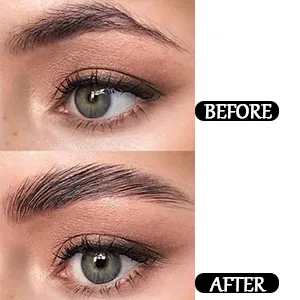 FantasyDay Brow Lamination Kit DIY Eyebrow Lamination Kit Professional Eye Brow Perm Kit Brown - Effect comparison