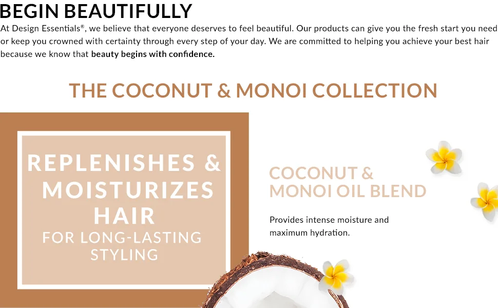 Design Essentials Natural Coconut & Monoi Curl Defining Gelee, with Sunflower, Marshmallow Root & Aloe, 12 Ounce - product information 2