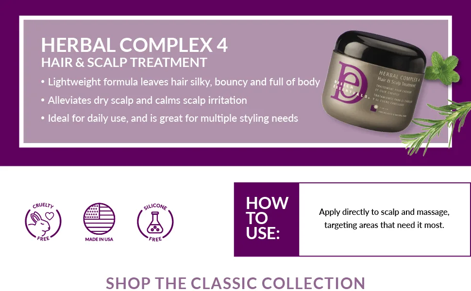 Design Essentials Herbal Complex 4 Hair & Scalp Treatment - 4 Oz 4 Fl Oz (Pack of 1) - Herbal Complex 4 Hair and Scalp treatment
