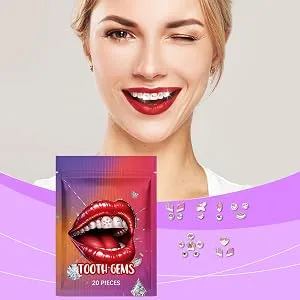 Rhinestone Stickers for Teeth - Gemstone Stickers for Teeth | Multifunctional Teeth Supplies Decorative Daily Teeth Decor for Shopping Dating - Safe to Use