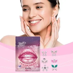 Crystal Stickers for Teeth | Gemstone Stickers for Teeth with Portable Decorative Comfortable Teeth Supplies for Daily Use Shopping Dating - Safe Using