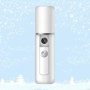 Levemolo 1pc Plush Makeup Bag Portable Facial Mini Face Spray Instruments Spray Meter Usb Face Steamer 11.5*3cm White - product information 2