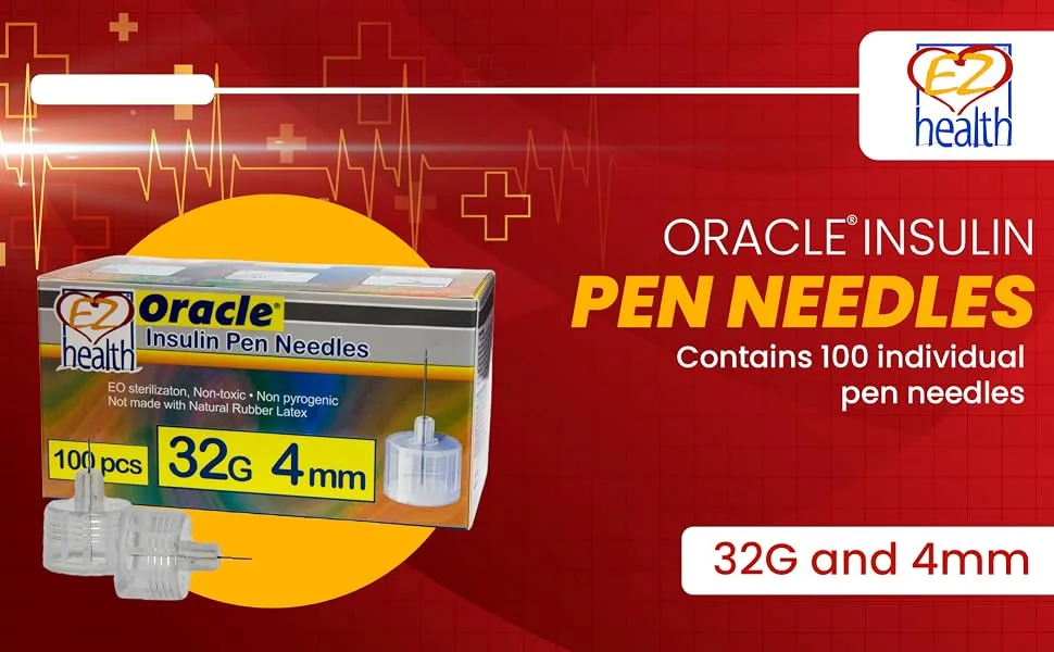 Oracle Insulin Pen Needles 4mm - insulin needles needles for injection needle 4mm needles for insulin insulin pen 32g 4mm pen needle