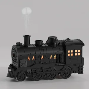 Essential Oil Diffuser 300ml Train Shape Aromatherapy Diffuser with Remote Control Auto Shut Off 2 Lighting Modes Cool Mist Humidifier for Home Office Decor Gifts for Friends US Plug - 3113230293812-3