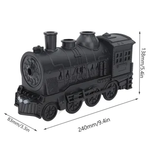 Essential Oil Diffuser 300ml Train Shape Aromatherapy Diffuser with Remote Control Auto Shut Off 2 Lighting Modes Cool Mist Humidifier for Home Office Decor Gifts for Friends US Plug - 3113230293812-3