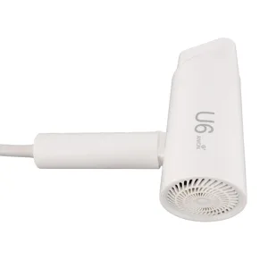Portable Hair Dryer Fast Drying Negative Ionic Blow Dryer with Single Diffuser Nozzle & Foldable Handle 2 Speeds Wind Portable Travel Hair Dryer for Home Travel (US Plug 110V) - 3113240268711-2