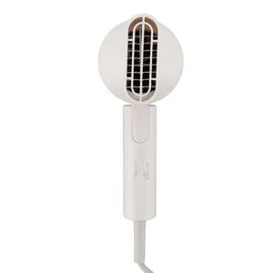 Portable Hair Dryer Fast Drying Negative Ionic Blow Dryer with Single Diffuser Nozzle & Foldable Handle 2 Speeds Wind Portable Travel Hair Dryer for Home Travel (US Plug 110V) - 3113240268711-3