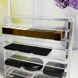 Outanaya 1 Set Divider Storage Box Eyeshadow Sunglasses Storage Organizer Multi-purpose Cosmetic Rack Blush - product information 6
