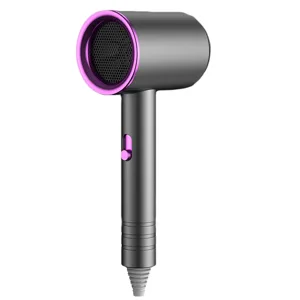 Hair Drier Mute 360 Degree Rotatable Nozzle Fast Drying ABS PP Portable Blow Dryer for Home Salon Grey With Blue Light - product information 2