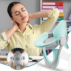 360 Adjustable Neck Brace for Posture Correction Cervical Neck Traction Device Neck Stretcher for Neck Traction and Support Effective Neck Brace for Forward Head Posture Correction - Improves Comfort