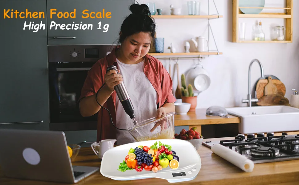 Digital Pet Scale Small Animal Weight Scale Portable Electronic Weighing Scale with LCD Display(Max. 33 lbs) Multifunction Kitchen Scale for Food/Puppy/Kitten/Lizard/Hamster/Tortoise/Whelping - kitchen food scale