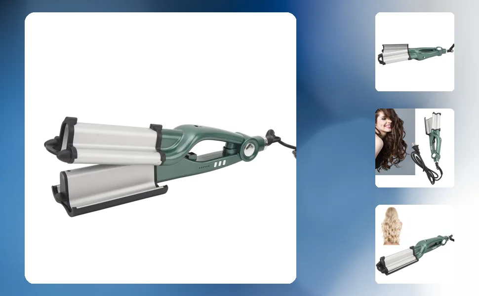 Fast Heating Hair Waver for Versatile Styling Big Waves Small Curls Curls with Adjustable Temperature Settings Safe to Use for Professionals and Beginners - 1413230173711-1
