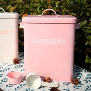 BUGUUYO 1pc Washing Storage Bucket Laundry Bin Food Canister Bin Storage Rice Bucket Iron - product information 4