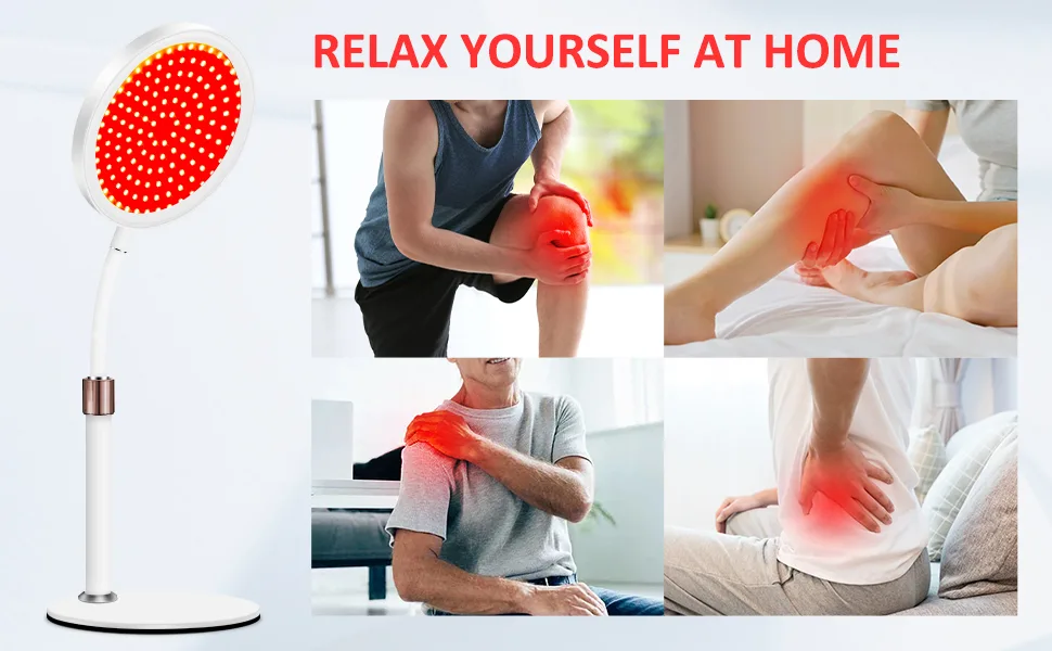 Red Light Lamp with Base Upgraded 940&850&660 Infrared Light Lamp 3-in-1 Chip Design & Flexible Gooseneck & Timer Function 100LEDs Red Light Lamp for Home/Office Use Large - red light lamp