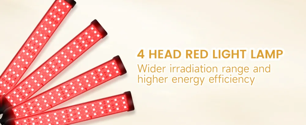 Devowellte Red Light Lamp 180LEDs Near Infrared Light Lamp with Stand Adjustable Angle & Brightness & Height Red Lamp at Home and Office - 180LEDs Red Light Lamp with Stand
