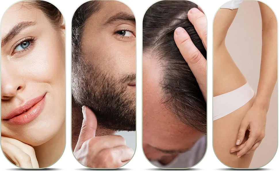 Derma Roller Microneedle Roller For Face, Beard Roller, Microneedling Roller Beard Growth Kit, Hair Growth Beard Care Kit | For Women and Men Skin Care Micro Needle Face Roller Scalp Roller 0.25mm - derma