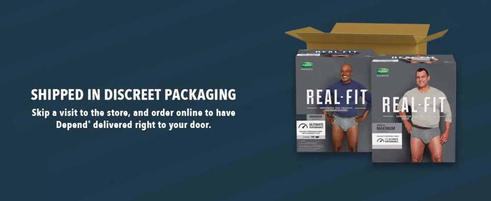 Depend Real Fit Incontinence Underwear for Men, Maximum Absorbency, Disposable, Large/Extra-Large, Grey, 52 Count (Packaging May Vary) 52 Count (Pack of 1) Grey - Depend Real Fit For Men