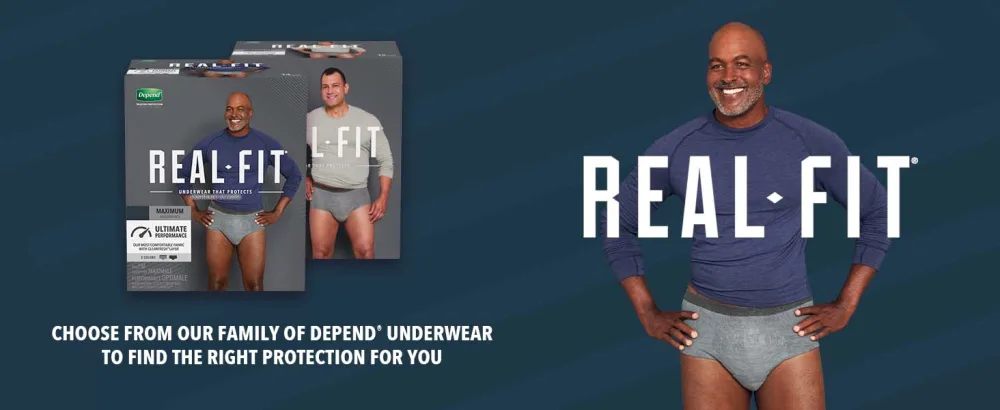 Depend Real Fit Incontinence Underwear for Men, Maximum Absorbency, Disposable, Large/Extra-Large, Grey, 20 Count (Packaging May Vary) - Depend Real Fit For Men