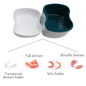 Denture Cup with Strainer,1 Box Denture Brush Retainer Case, Denture Case with Lid,Denture Bath Box for Cleaning, Store and Retrieve - product information 6