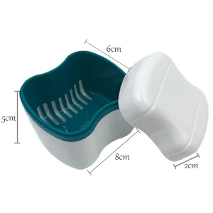 Denture Cup with Strainer,1 Box Denture Brush Retainer Case, Denture Case with Lid,Denture Bath Box for Cleaning, Store and Retrieve - product information 7