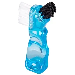 Denture Case,Denture Brush Retainer Case,Denture Cups Bath,Dentures Container with Basket Denture Holder for Travel,Retainer Cleaning Case (Blue) - Denture Brush