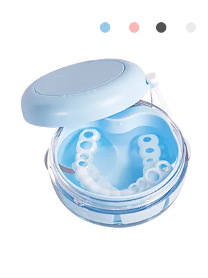 Denture Case, Definitely No-Leak Denture Bath Box for Traveling Perfectly, Denture Cup with Strainer & Magnetic Mirror(Black) - Retainers for teeth Night guard case Retainer container case