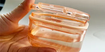 Denture Bath Box, Denture Case,Retainer cup,Three-Layer Separation Retainer Case, Denture Cup, Mouth Guards Holder,Partial Denture Soak Container,Retainer Holder Box Size :3.15 * 2.08 * 3.35in(blue) - ggffffff