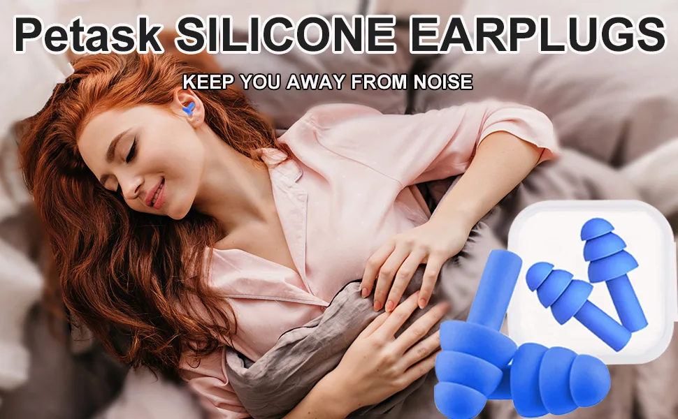  Earplugs for Sleeping Noise Cancelling Sound Blocking Eer Plugs Reusable Noise Reduction For Musicians Concerts Silicone - Earplugs for Sleeping, Noise Cancelling Sound Blocking Eer Plugs
