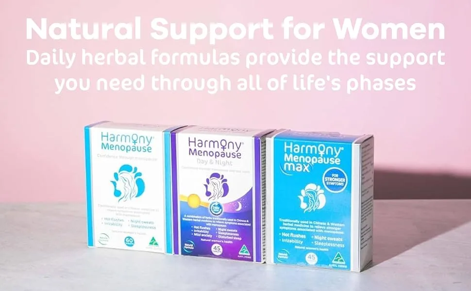 Harmony Menopause 120 Tablets - perimenopause supplements women hot flashes cooling items over 30 hormone support for women