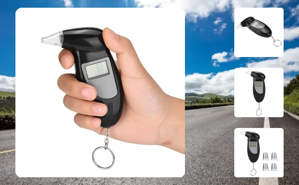 Breathalyser LCD Screen Analyzer Lie Detector Breathalyser No Backlight Devicelcd Screen Alcohol Analyzer alcoholimetro mini breathalyzer alcohol breathalyzer breathalyzer breathalyzer alcohol - QC12987-1