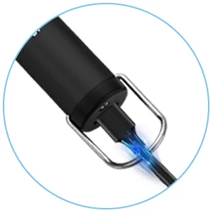Candle Lighter SUPRUS Rechargeable Electric Arc Lighter Triple Safety Long Lighter Stainless Steel Shell & Hanging Hook with 360 Flexible Neck Black - lighter