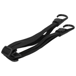 Luggage Hook Elastic Rope Elastic Rope Fixing Strap 2 Hooks Bungee Cord for Motorcycle Helmet Luggage Holding Rubber Black - product information 2