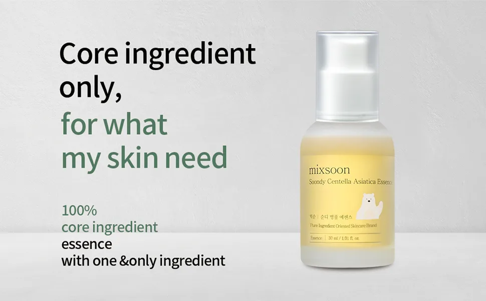 mixsoon Soondy Centella Asiatica Essence 30ml - Essence,Moisture,Korean Skincare,Facial Moisturizer,Skincare,Hydration,Korean Essence