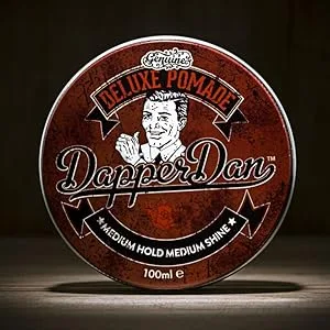 Deluxe Pomade By Dapper Dan, Medium Hold Medium Shine, No Greasiness Or Flakiness, Citrus & Vanilla Fragrance 100ml 3.38 Fl Oz (Pack of 1) - Dapper Dan, Deluxe pomade, men