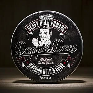 Deluxe Pomade By Dapper Dan, Medium Hold Medium Shine, No Greasiness Or Flakiness, Citrus & Vanilla Fragrance 100ml 3.38 Fl Oz (Pack of 1) - dapper dan, heavy hold pomade, hair styling products for men