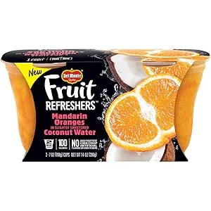 Del Monte Refreshers Grapefruit and Oranges in Pomegranate Fruit Water Cups, 7 Ounce - orange