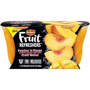 Del Monte Refreshers Grapefruit and Oranges in Pomegranate Fruit Water Cups, 7 Ounce - peaches