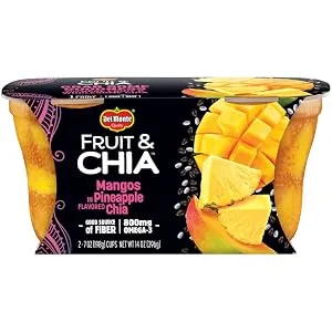 DEL MONTE FRUIT AND CHIA FRUIT CUP Snacks, Peaches in Strawberry Dragon Fruit, 2 Pack, 7 oz - product information 8
