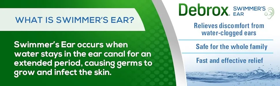 Debrox Swimmer's Ear Drying Drops for Adults & Kids, 1 Fl Oz (Pack of 1) - Debrox Swimmers Ear