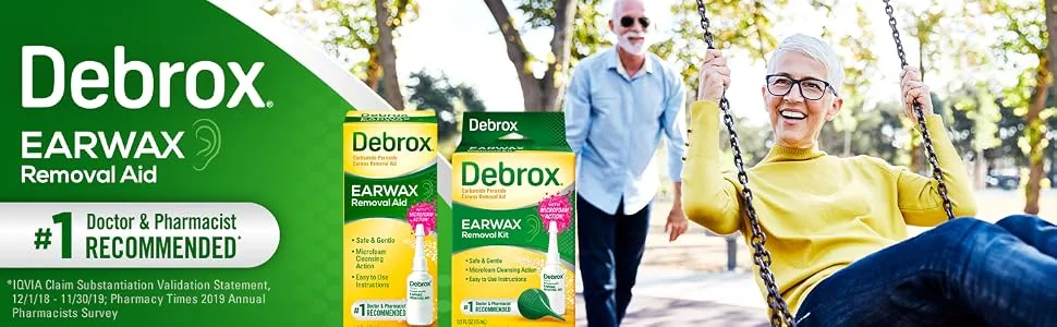 Debrox Earwax Removal Kit, Includes Drops and Ear Syringe Bulb, 0.5 Oz - Debrox Earwax Removal Aid