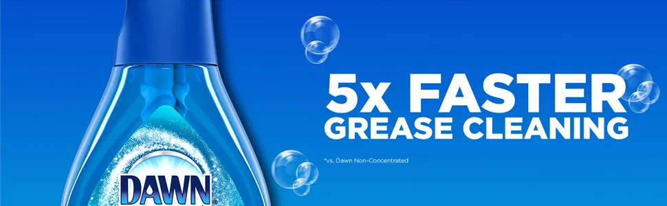 Dawn Powerwash Spray Starter Kit, Platinum Dish Soap, Fresh Scent, 1 Starter Kit + 1 Dawn Powerwash Refill, 16 fl oz each - 5x Faster Grease Cleaning