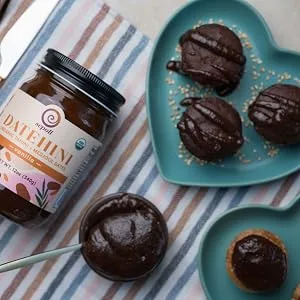 Datehini Organic Tahini and Medjool Date Spread (Original, 8 Oz Jar) Original 8 Ounce (Pack of 1) - life jar