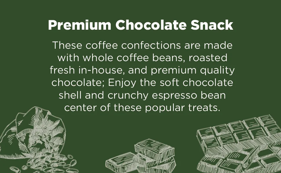 Dark Chocolate Covered Roasted Espresso Beans, Premium Gourmet Candy, 2 Pound Bag - coffee beans espresso snack energy candy chocolate