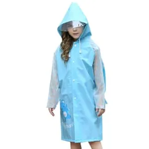 Kids Rain Ponchos Children Rain Ponchos Raincoat for School Camping Emergency - Size M Kids Ponchos - product information 1