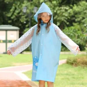 Kids Rain Ponchos Children Rain Ponchos Raincoat for School Camping Emergency - Size M Kids Ponchos - product information 5