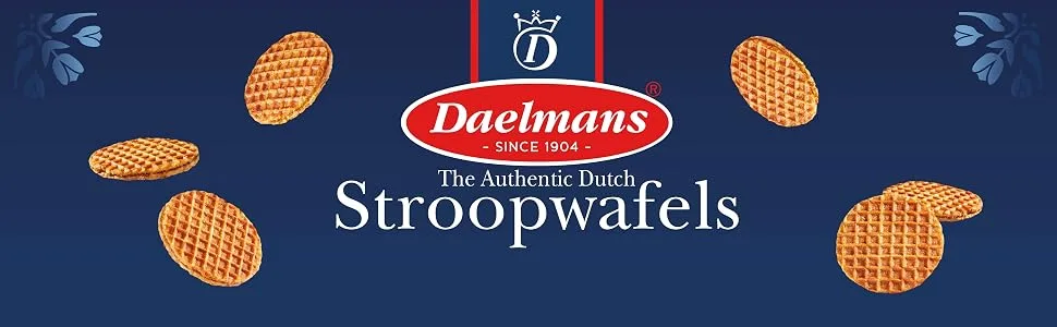 DAELMANS Stroopwafels, Dutch Waffles Soft Toasted, 2 Pack Assortment, Caramel, Office Snack, Mini Size, Kosher Dairy, Authentic Made In Holland, 1 Pouch, 5.29 oz (2 Pack) - Daelmans Stroopwafels