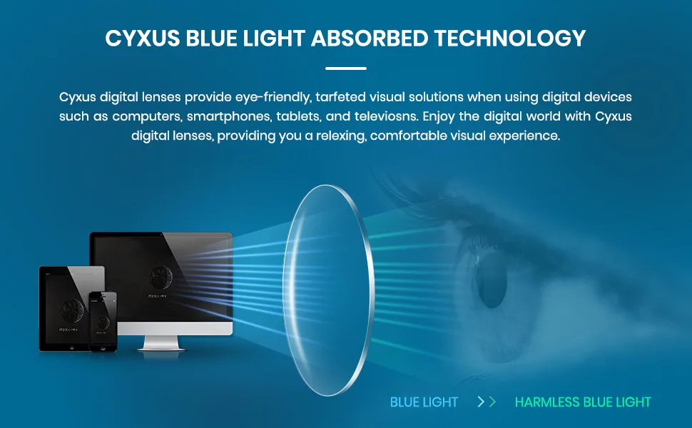 Cyxus Blue Light Glasses for Men Semi Rim Glasses Crystal Lens Rimless Glasses Computer Glasses UV Blocking Gaming Eyeglasses 02 - Tr90 Black Frame - Computer Glasses UV Blocking