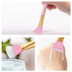Cuttte 4pcs Silicone Face Mask Brushes, Flexible Facial Mud Mask Applicator Brush, Hairless Moisturizers Applicator Tools, Soft Face Mask Applicator for Mud, Clay, Charcoal Mixed Mask White - face mask applicator
