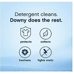 Downy Rinse & Refresh Laundry Odour Remover and Fabric Softener Ocean Mist 1.43 L Safe On All Fabrics HE Compatible - product information 5